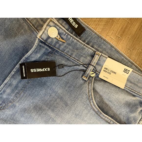 NWT Express High Rise Ankle Jeggings Distressed Jeans Womens Size 18S NEW $79.90 - Picture 5 of 15